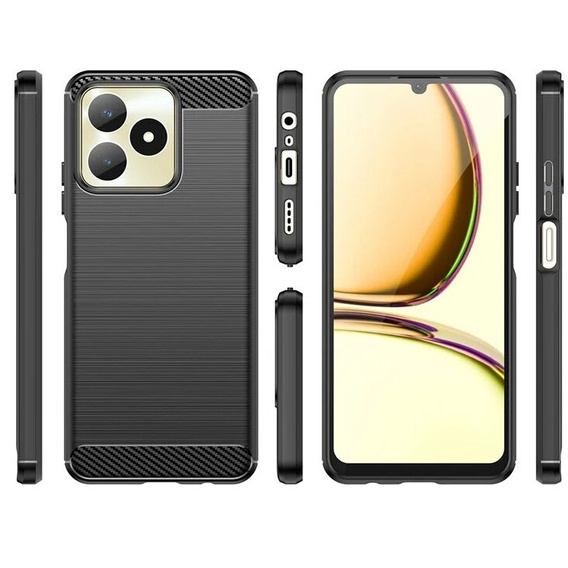 Obal na mobil pre Realme Note 50, Carbon, čierne