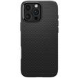 Puzdro Spigen pre iPhone 16 Pro Max, Liquid Air, čierne + tvrdené sklo 9H