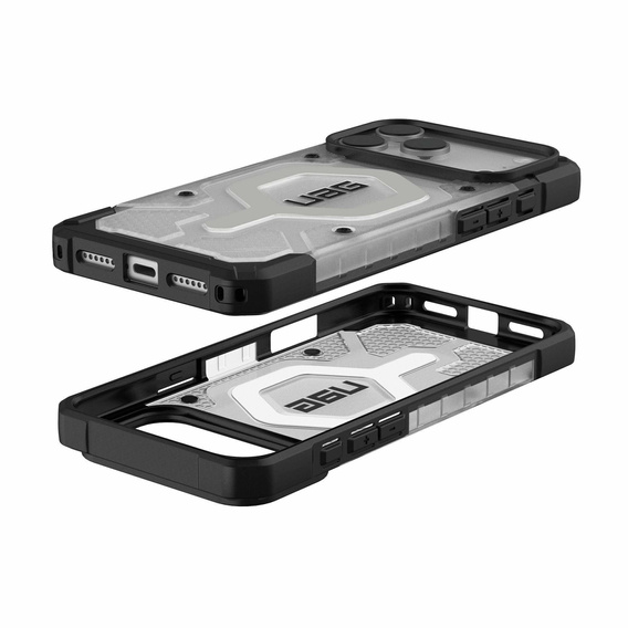 Puzdro Urban Armor Gear pre iPhone 17 Pro Max, Pathfinder MagSafe, Ice/Silver