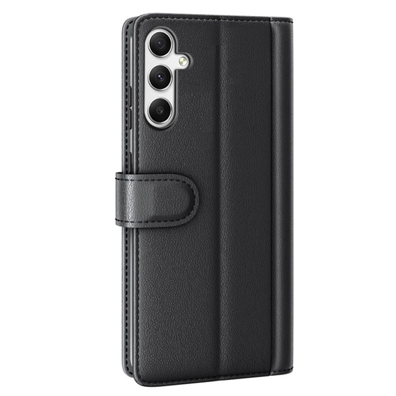 Flipové puzdro pre Samsung Galaxy A35 5G, Split Leather, čierne