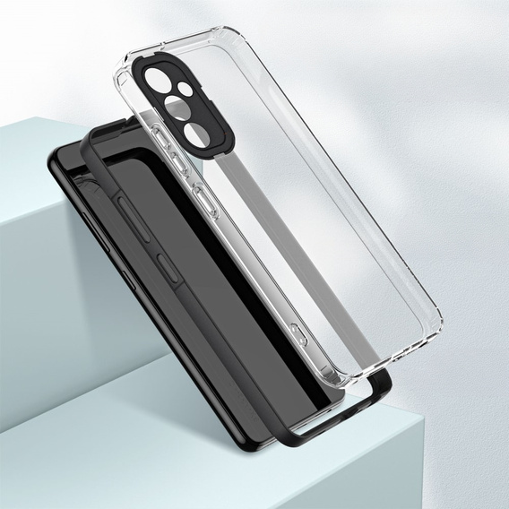 Obal na mobil pre Samsung Galaxy A14 5G, Fusion Hybrid, transparentné / čierne