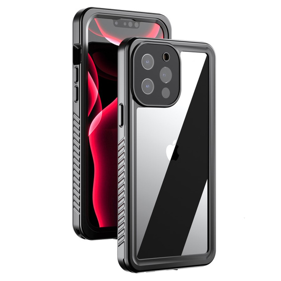 Vodotesné puzdro IP68 pre iPhone 13 Pro Max, čierne