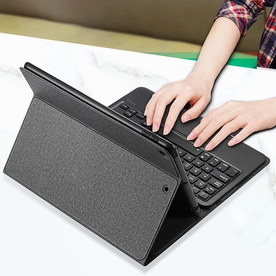 Puzdro + klávesnica iPad 10.2 2021/2020/2019, Dux Ducis Magnetic Keyboard, čierne