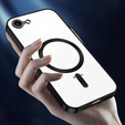 Puzdro pre iPhone 16E, Electro MagSafe, čierne + sklo na displej
