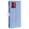 Klapkové puzdro pre Motorola Moto G84 5G, Wallet Zipper Pocket, modré