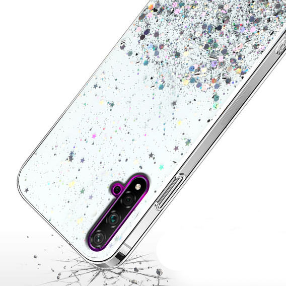 Obal na mobil pre Huawei Nova 5T/Honor 20, Glittery, priehľadné