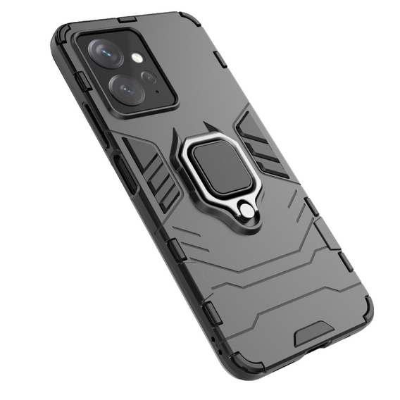 Obal na mobil pre Xiaomi Redmi Note 12 4G, Kickstand Ring, čierne