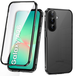 Puzdro pre Samsung Galaxy A26, Magnetic Dual Glass, čierne