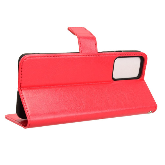 Klapkové puzdro pre Motorola Moto E14, Crazy Horse Wallet, červené