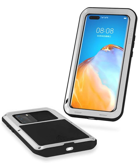 Love Mei Obal na mobil pre Huawei P40 Pro, armored without glass, strieborné