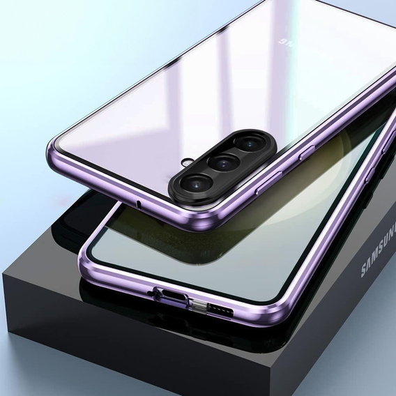 Puzdro pre Samsung Galaxy A36, Magnetic Dual Glass, fialové