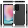 Pancierované puzdro pre Samsung Galaxy A25, dvojvrstvové, čierne + 9H sklo