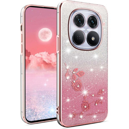 Puzdro Glitter Flower pre Xiaomi Redmi Note 15 Pro Plus 5G / Poco M8 Pro 5G