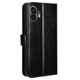Klapkové puzdro pre Nothing Phone 2, Crazy Horse Wallet, čierne