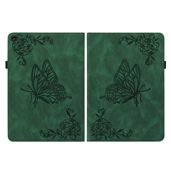 Puzdro pre Lenovo Tab M10 Plus 10.6 Gen 3 TB-125F TB-128F, Butterfly, zelený
