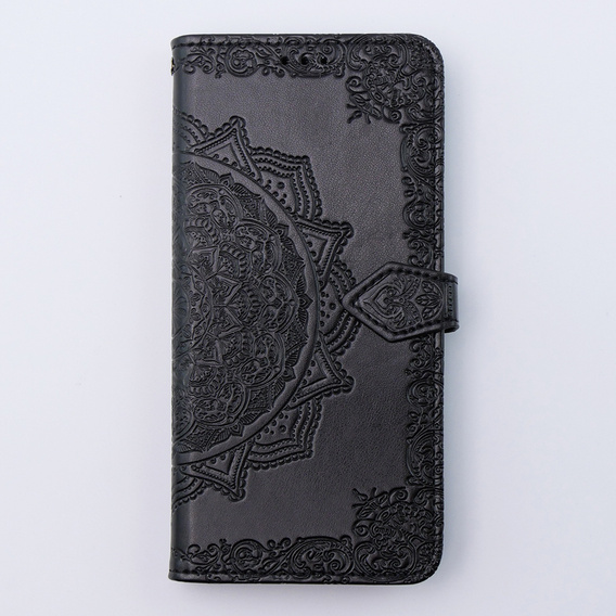 Klapkové puzdro pre Motorola Moto G54 5G, Mandala, čierne