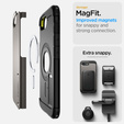 Puzdro Spigen pre iPhone 16E, Tough Armor Mag MagSafe, sivé + tvrdené sklo 9H 
