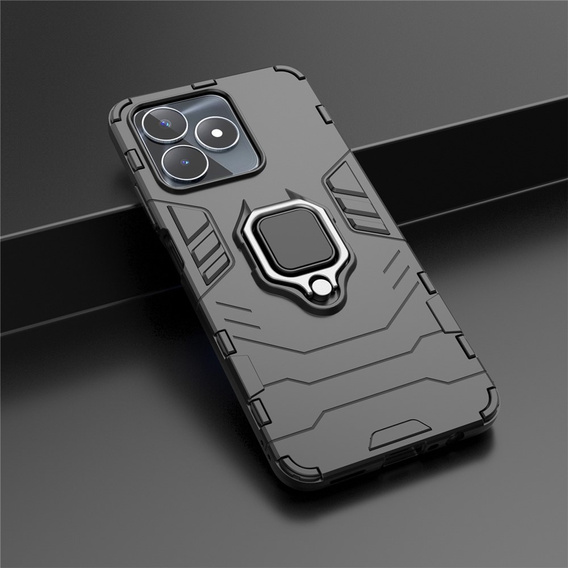 Obal na mobil pre Realme C51, Kickstand Ring, čierne