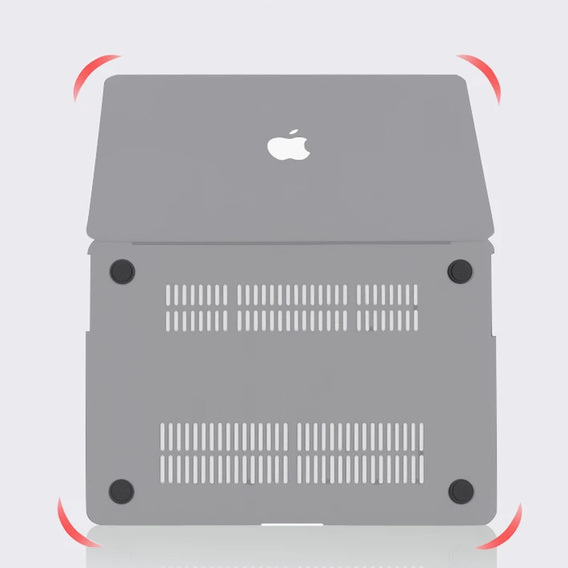 Puzdro pre MacBook Air 13 A2337 M1 A2179 A1932, HardShell, sivé