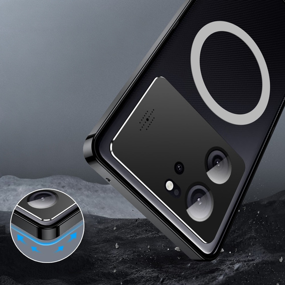 Ochranné puzdro na fotoaparát pre Xiaomi 13T / 13T Pro, CamShield MagSafe, transparentné / čierne