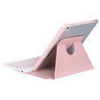 Puzdro s klávesnicou pre iPad 11" 2025 A16 (11 gen.) / iPad 10.9" 2022 (10 gen.), Rotary 360° Leather, ružové rose gold