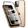 Puzdro pre iPhone 12 Pro, Magnetic Dual Glass, zlaté