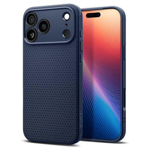 Puzdro Spigen Liquid Air pre iPhone 17 Pro, námornícka modrá