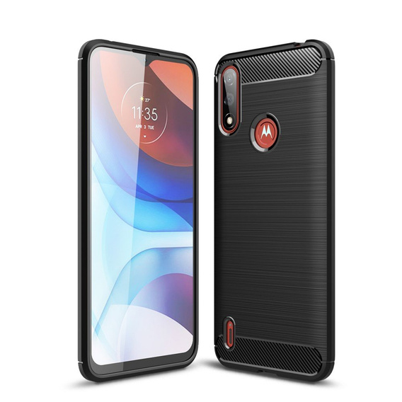 Obal na mobil pre Motorola Moto E7 Power / E7i Power, Carbon, čierne