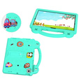 Detské puzdro pre Samsung Tab A8 X200 / X205, Cute Patterns, so stojanom, zelený