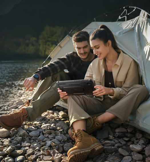 Obrnené puzdro pre Galaxy Tab A9, Dexnor Full Body, čierne