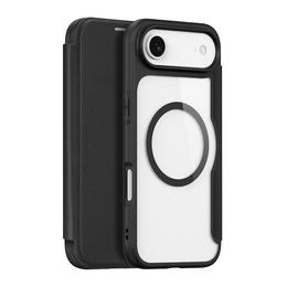 Puzdro Dux Ducis pre iPhone Air, Skin X Pro, s chlopňou, pre MagSafe, čierne