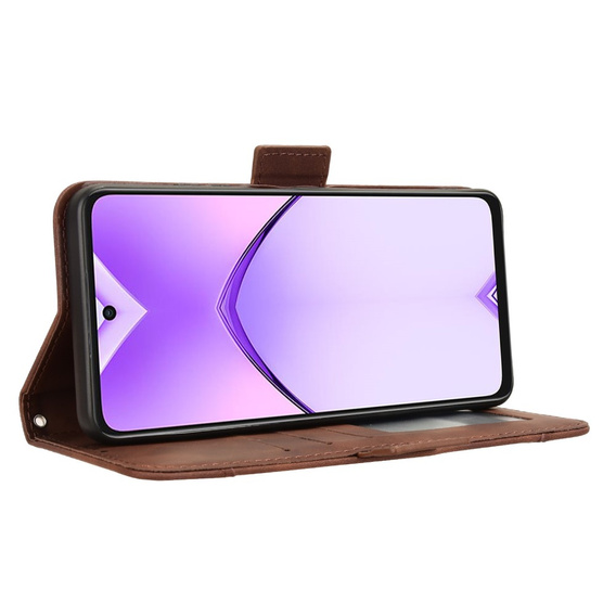 Klapkové puzdro pre Oppo A40 / Oppo A40m, Card Slot, hnedé