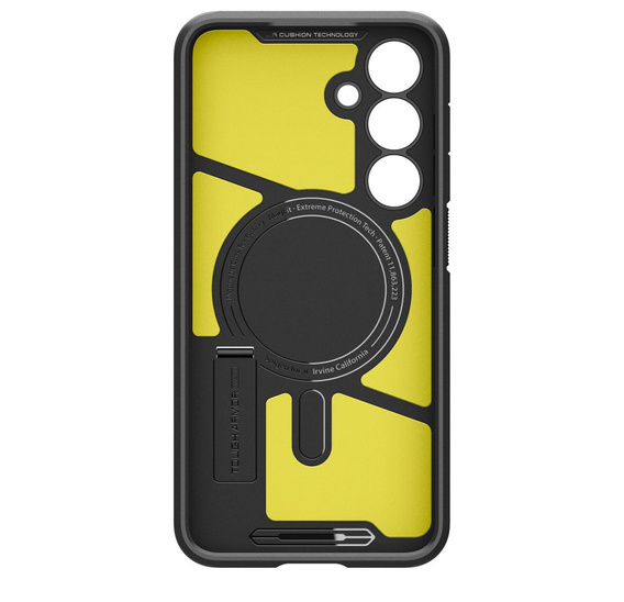 Puzdro Spigen pre Samsung Galaxy S24 FE, Tough Armor Mag MagSafe, čierne + tvrdené sklo 9H