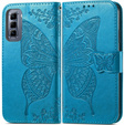 Klapkové puzdro pre Infinix Hot 50 Pro 4G, Butterfly, modré