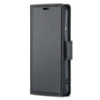 Puzdro pre Xiaomi Poco F7 Ultra, ERBORD Glossy Litchi, flipová peňaženka, čierne