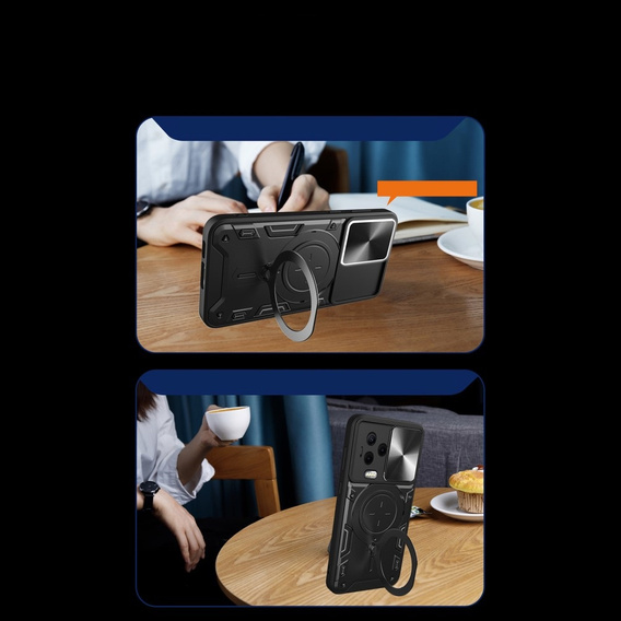 Pancierované puzdro pre Infinix Note 12 2023, CamShield Slide, čierne
