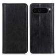 Klapkové puzdro pre Google Pixel 10 Pro XL / 9 Pro XL, s vreckom, kožené, čierne