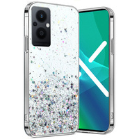 Obal na mobil pre Oppo Reno7 Lite 5G, Glittery, priehľadné