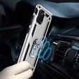 Pancierované obal na mobil pre Samsung Galaxy Note 10 Lite, Nox Case Ring, strieborné