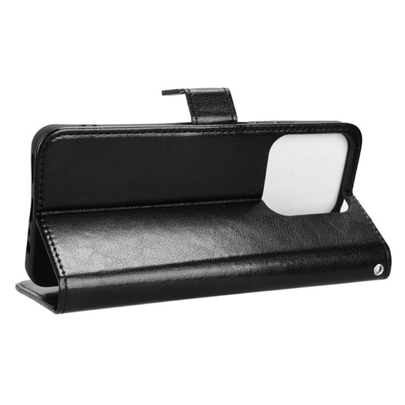 Klapkové puzdro pre Realme C61, Crazy Horse Wallet, čierne