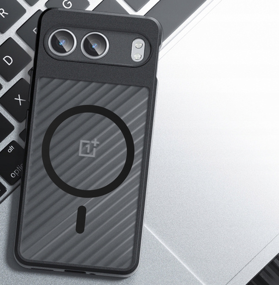 Puzdro pre OnePlus Nord 4, pre MagSafe, ERBORD Matt Case, čierny + sklo na displej