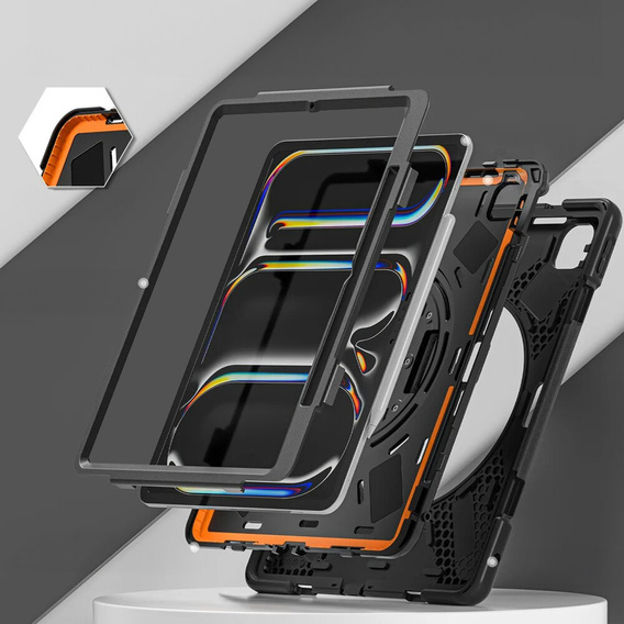 Obrnené puzdro pre Apple iPad Pro 13" 7 gen. 2024 (A2925, ochranné 360 so slotom na stylus, čierne