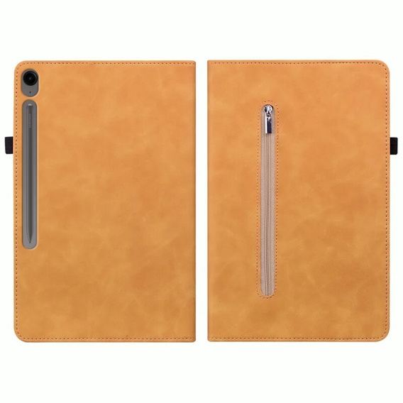 Puzdro pre Samsung Galaxy Tab S10 Lite / S10 FE / S9 FE, Wallet Pen Slot, žltý