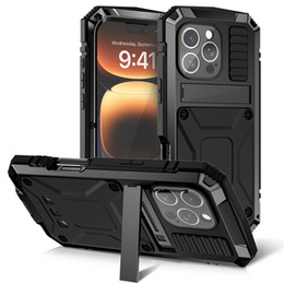 Obrnené puzdro pre iPhone 16 Pro, R-JUST, čierne