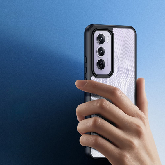 Puzdro DuxDucis pre Oppo Reno 12 Pro, Aimo case, transparentné / čierne