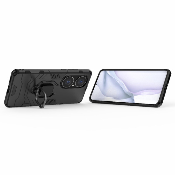 Obal na mobil pre Huawei P50 Pro, Kickstand Ring, čierne