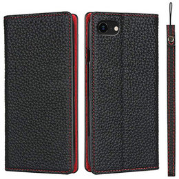 Kožené puzdro pre iPhone 7/8/SE 2020/SE 2022, ERBORD Grain Leather, čierne