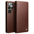 Flipové puzdro pre Samsung Galaxy S25 Ultra, QIALINO Leather Wallet, čierne