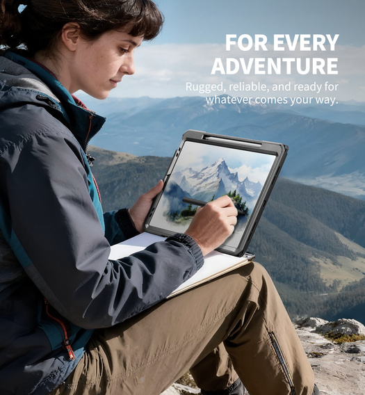 Puzdro Dexnor 360° s remienkom a držiakom na stylus pre iPad Pro 13" 2024 (7. generácia)