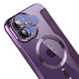 Klapkové puzdro pre iPhone 12 Pro Max, RFID Wallet MagSafe CamShield, fialové